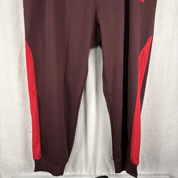 adidas Essentials Colorblock Fleece Joggers JD8062 Aurora Ruby Mens 3XLT NWT - Picture 2 of 5